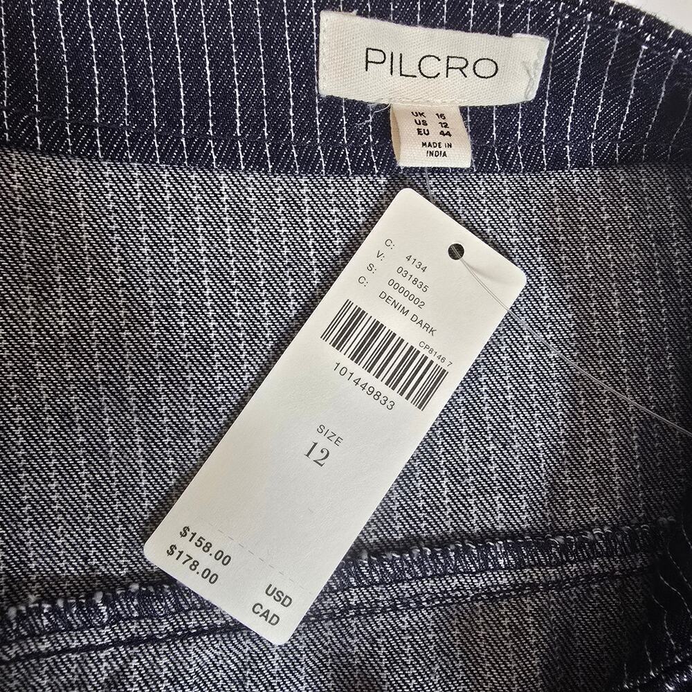 NWT Anthropologie Pilcro Sleeveless Pleated Denim Romper. Size 12.  Retails $160 - Picture 4 of 7